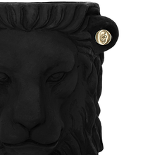 GARDEN GLORY LION POT, SMALL BLACK
